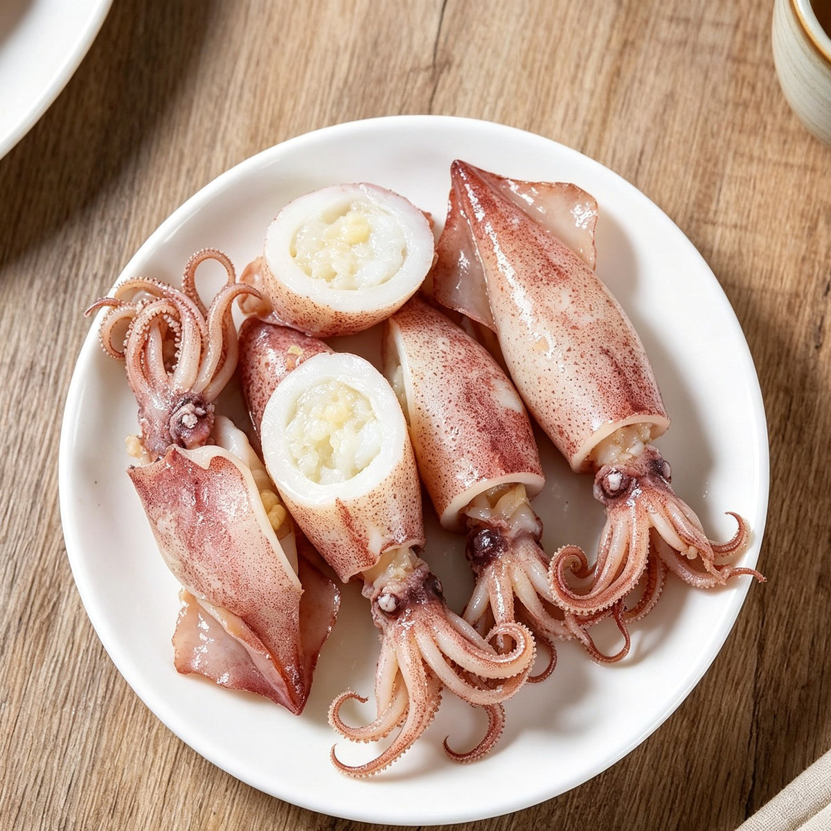 Fresh Plump Squid, Ready to Cook