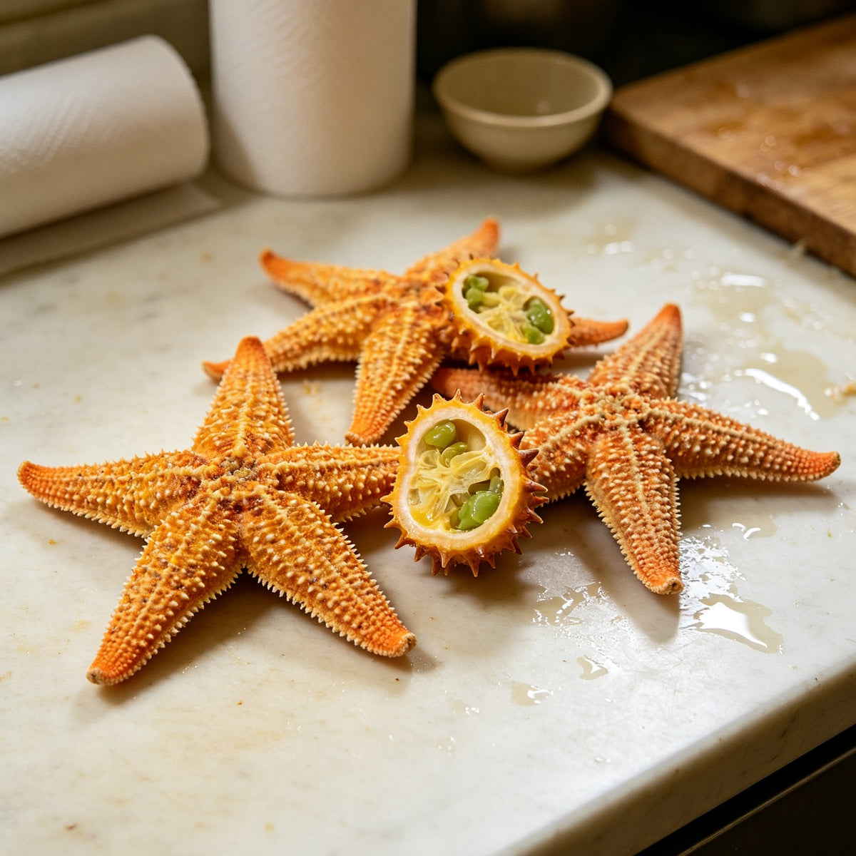 Oceanic Delight Starfish-Stuffed Gourds