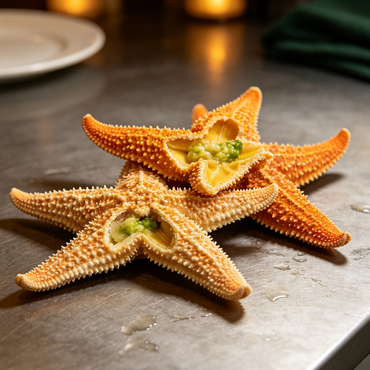Oceanic Delight Starfish-Stuffed Gourds